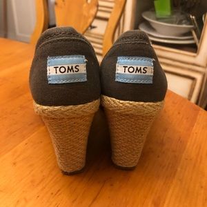Toms Shoes - TOMS wedges in slate grey, size 6! Toms Shoes - TOMS wedges in slate grey, size 6!